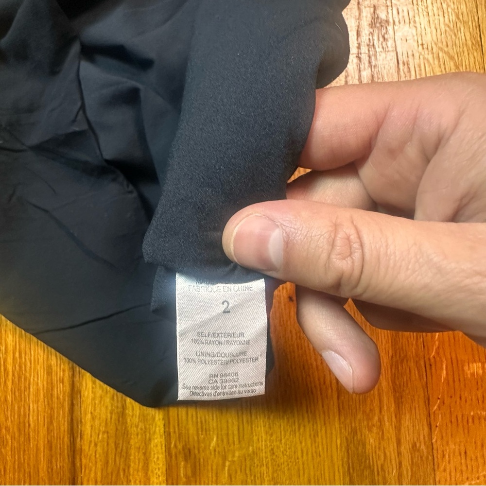 Theory Black One Shoulder Sheath Asymetrical Dress Womens Sz 2 Cocktail pockets - Picture 6 of 6